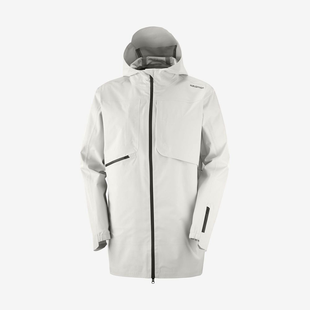 SALOMON OUTLIFE WP COMMUTER PARKA M Philippines - Men's Jackets - White | 304975-RXE